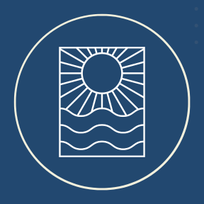 Answers to Questions Logo for I'm Aquarius Overcome Depression: Mission Possible Program.  The logo is a sun above water on a lighter blue background.